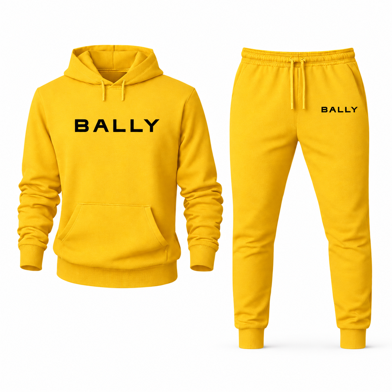 Men's Bally Hoodie Joggers Set - Yellow - hero
