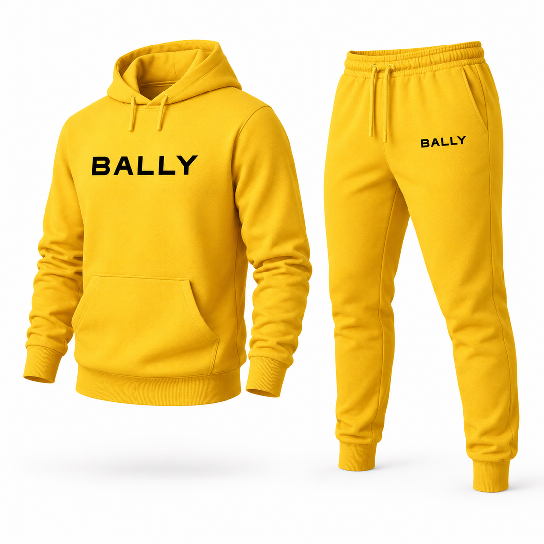 Men's Bally Hoodie Joggers Set - Yellow - three-quarter