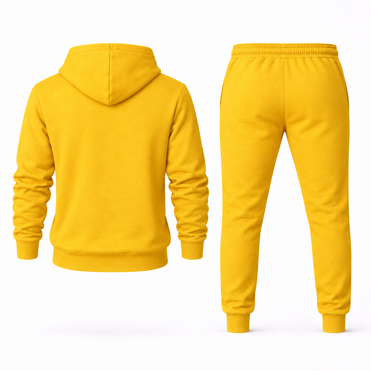 Men's Bally Hoodie Joggers Set - Yellow - back