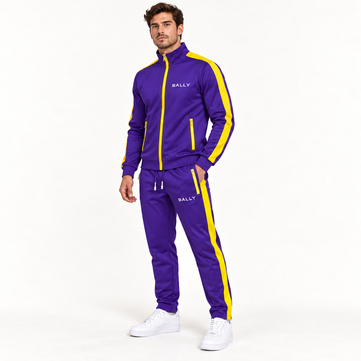 Men's Bally Dri-Fit TrackSuit | Color: Purple | Image 2
