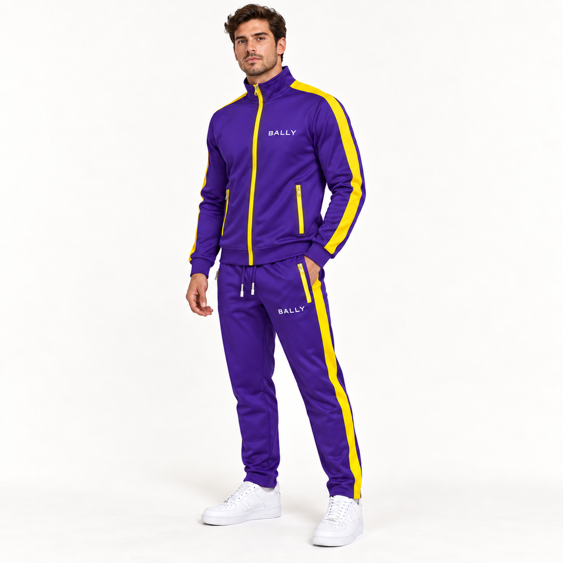 Men's Bally Dri-Fit TrackSuit | Color: Purple | Image 2