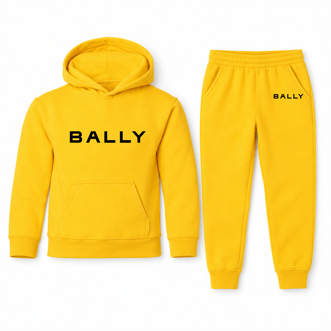 Bally Youth Hoodie Jogger Set | Yellow | Youth Large, ages 10–12