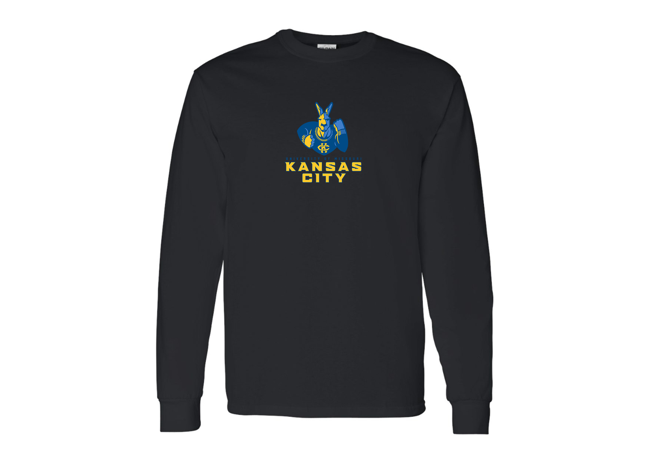 Men's UMKC Kangaroos Gildan Heavy Cotton Long Sleeve T-Shirt