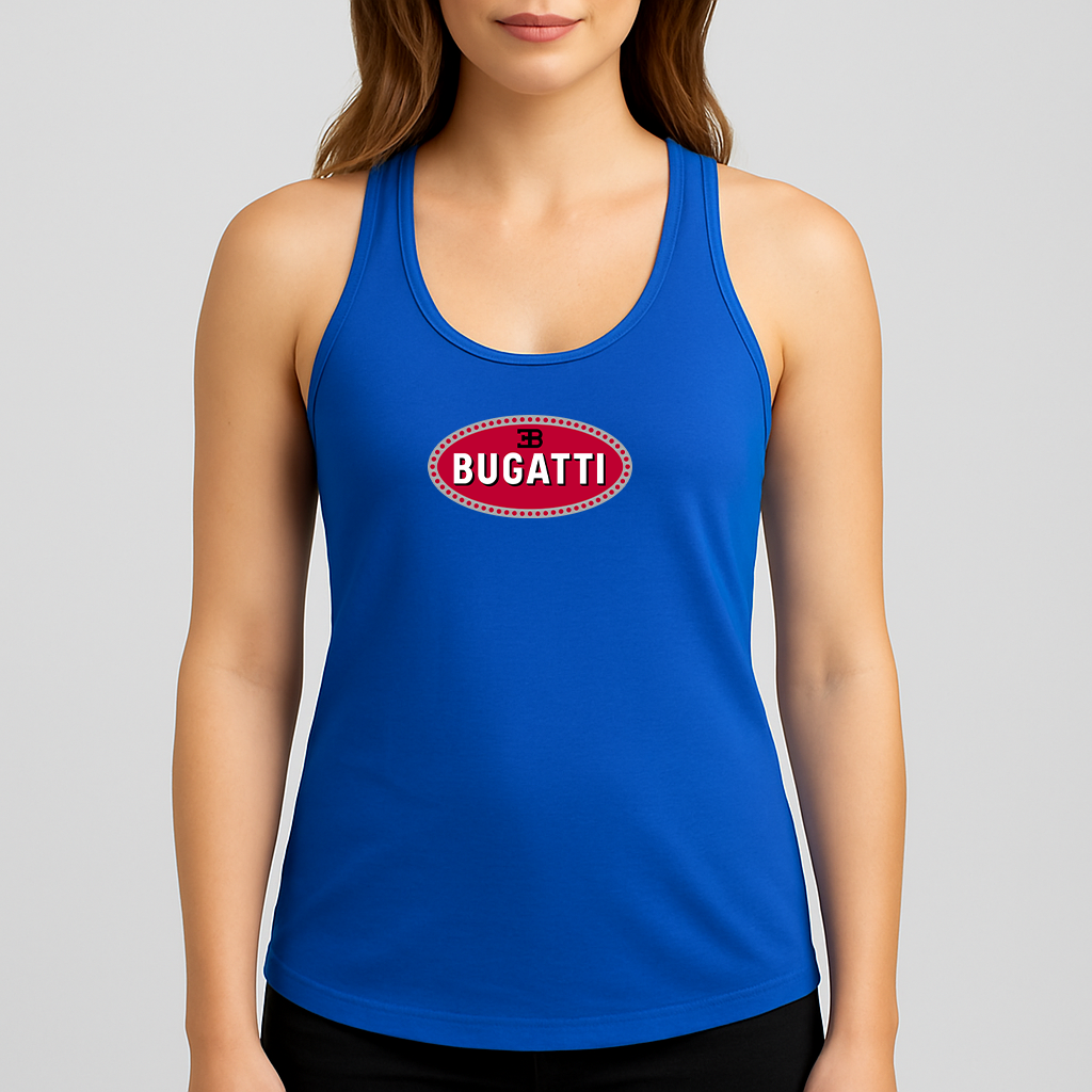Women's Bugatti Car Racerback Tank Top