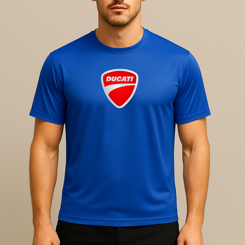 Men’s Ducati Motorcycle Car Polyester T-Shirt