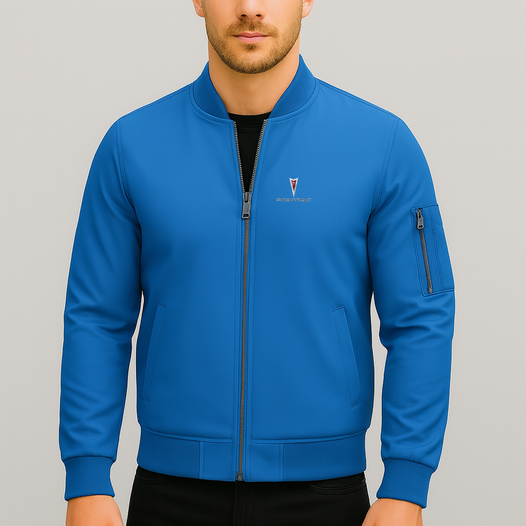 Men’s Pontiac Car Lightweight Bomber Jacket Windbreaker Softshell Varsity Jacket Coat