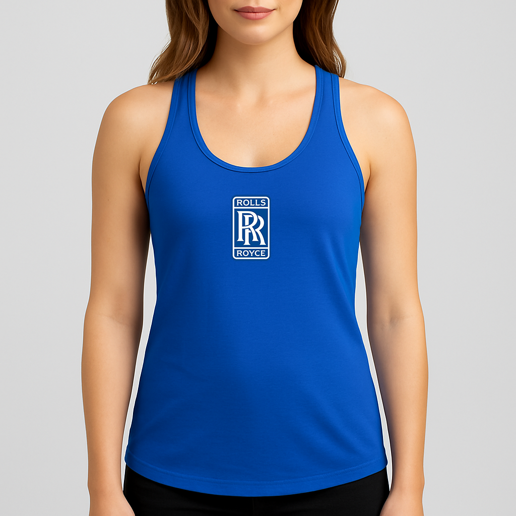 Women's Rolls Royce Car Racerback Tank Top