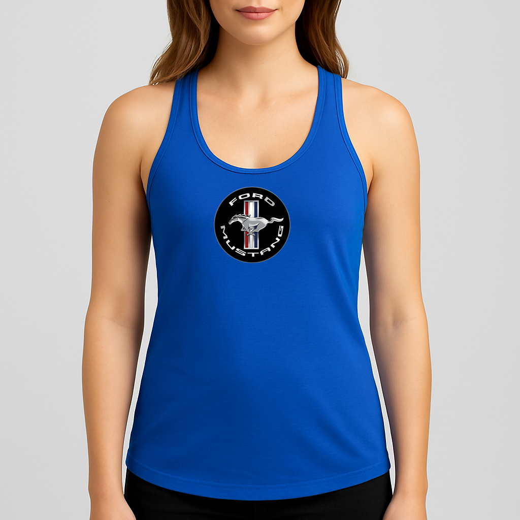 Women's Ford Mustang Motorsport Supercars Racerback Tank Top