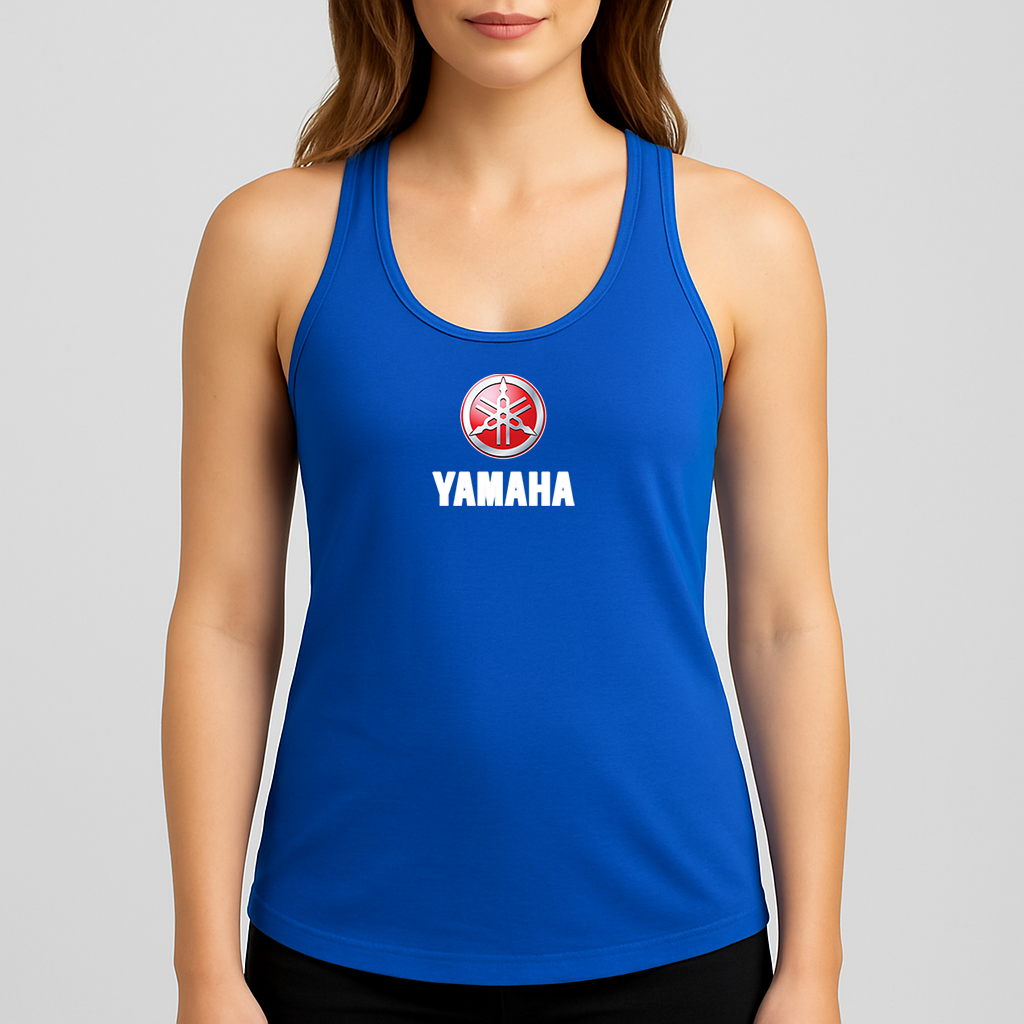 Women's yamaha logo Racerback Tank Top