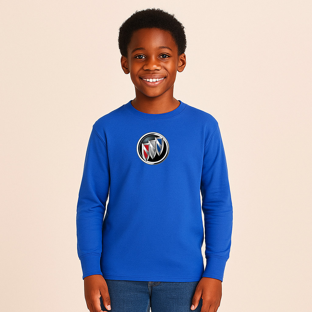 Youth Kids Buick Car Long Sleeve T-Shirt