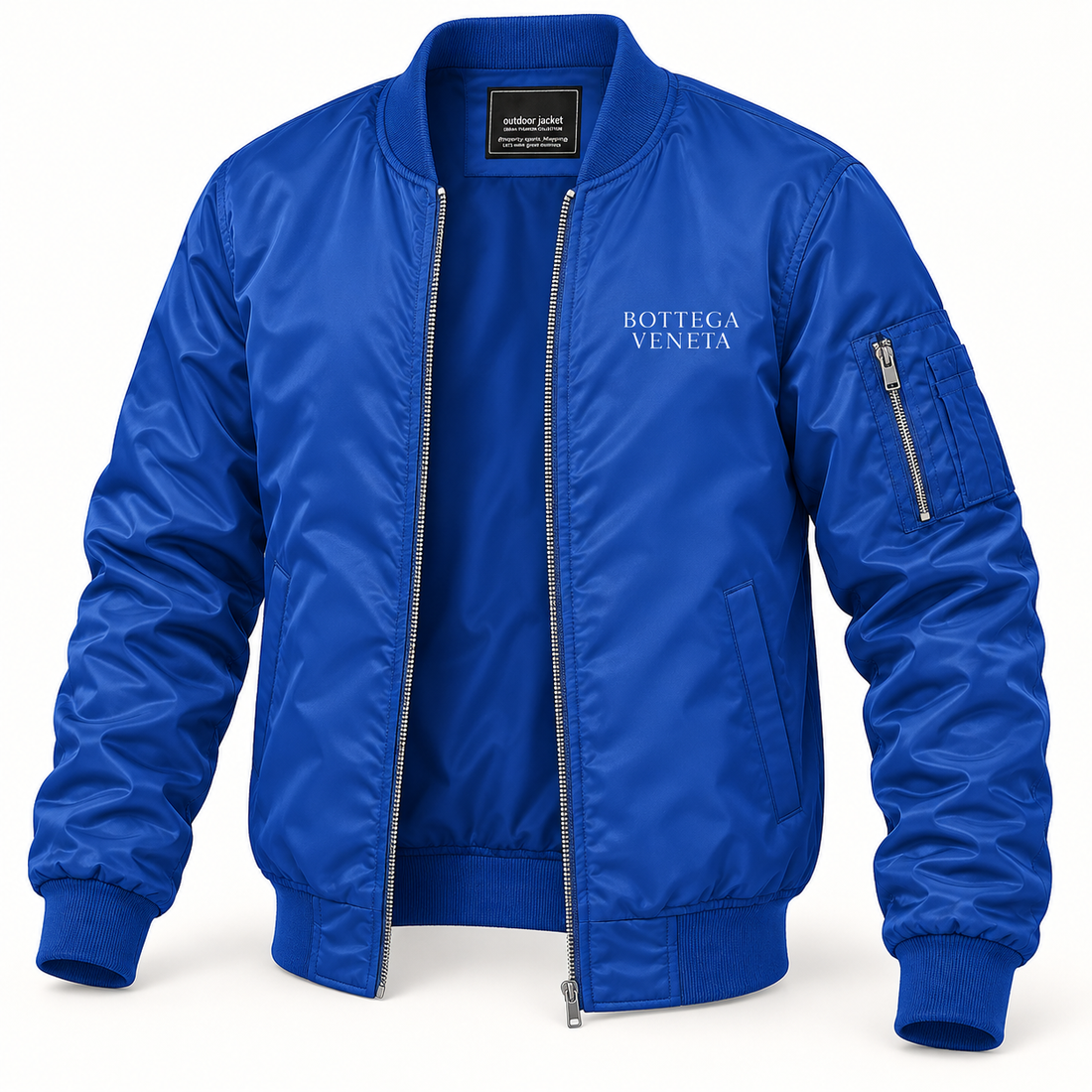 Men's Bottega Veneta Lightweight Bomber Jacket | Color: Royal Blue | Image 5