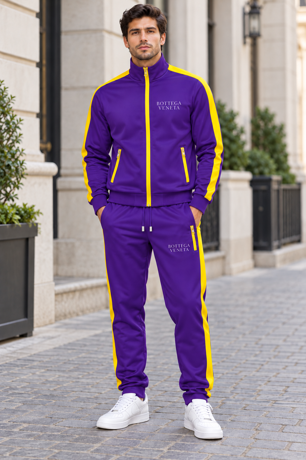 Men's Bottega Veneta Dri-Fit TrackSuit | Color: Purple | Image 1
