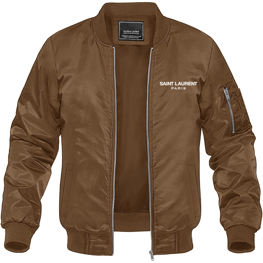 Men's Saint Laurent Lightweight Bomber Jacket Windbreaker Softshell Varsity Jacket Coat