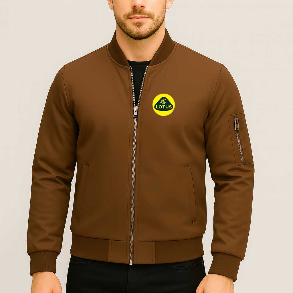Men’s Lotus Car Lightweight Bomber Jacket Windbreaker Softshell Varsity Jacket Coat