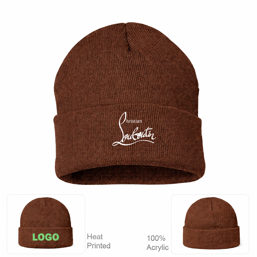 Christian Louboutin Cuffed Beanie Hat