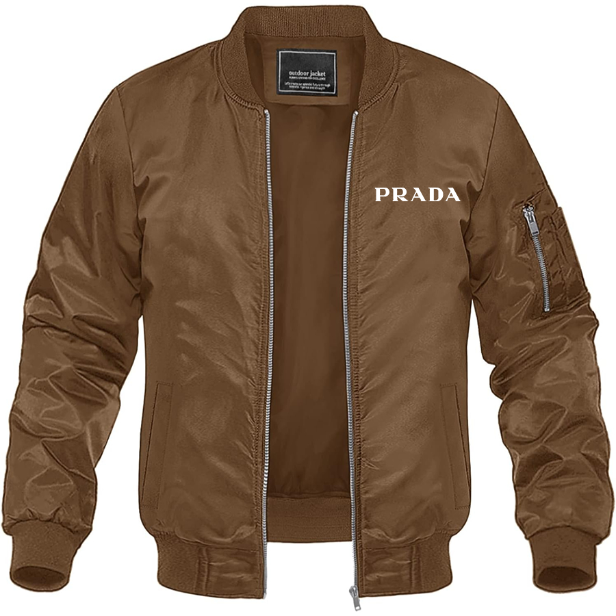 Men's Prada Lightweight Bomber Jacket Windbreaker Softshell Varsity Jacket Coat