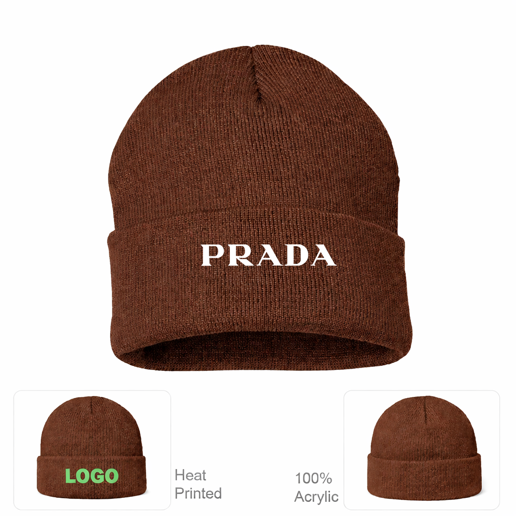 Prada Cuffed Beanie Hat