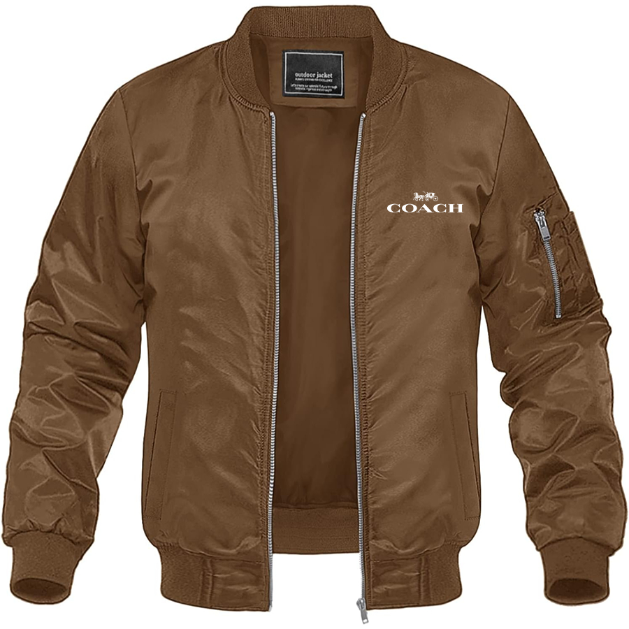 Men's Coach Lightweight Bomber Jacket Windbreaker Softshell Varsity Jacket Coat