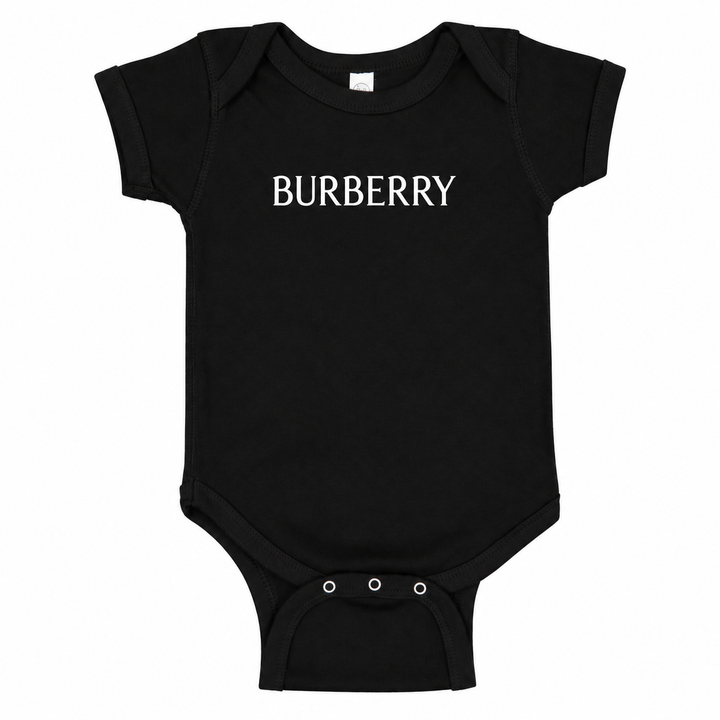 Burberry Baby Romper Onesie in Black — hero view
