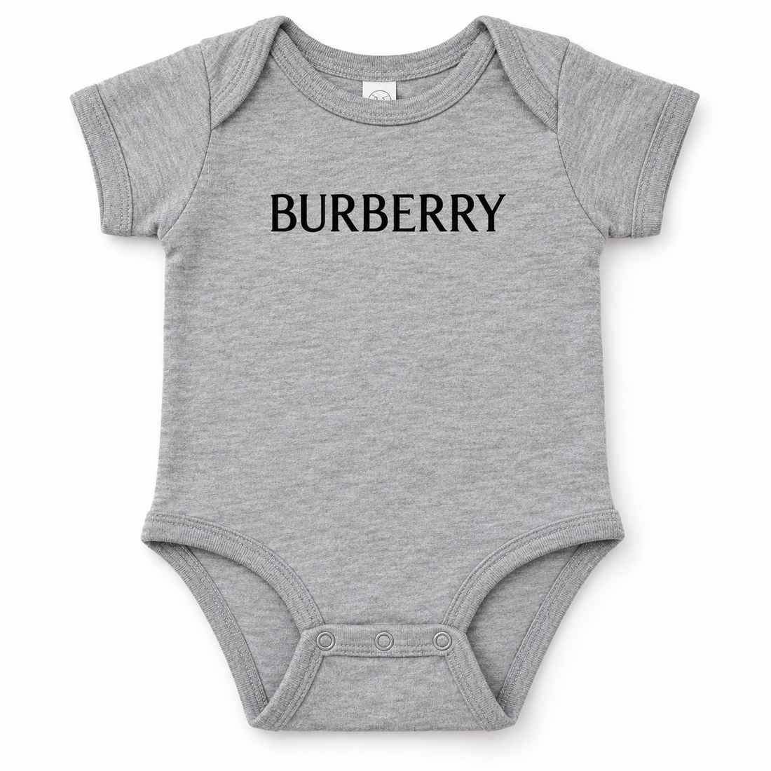 Burberry Baby Romper Onesie in Grey — detail view