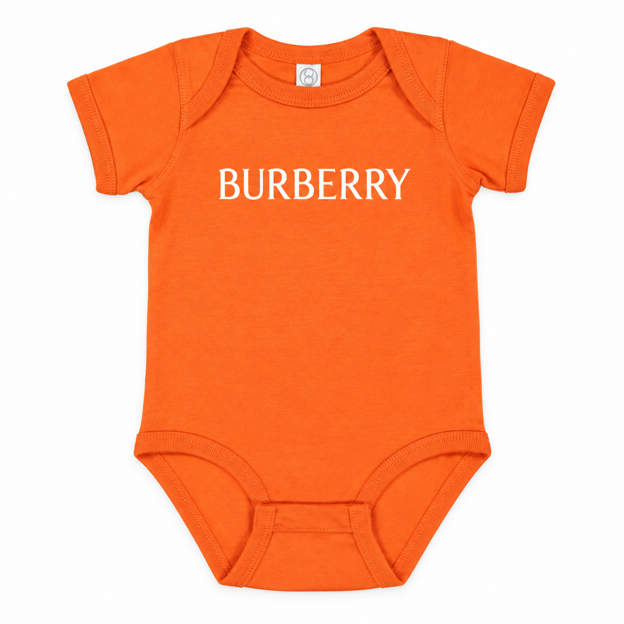 Burberry Baby Romper Onesie in Orange — hero view