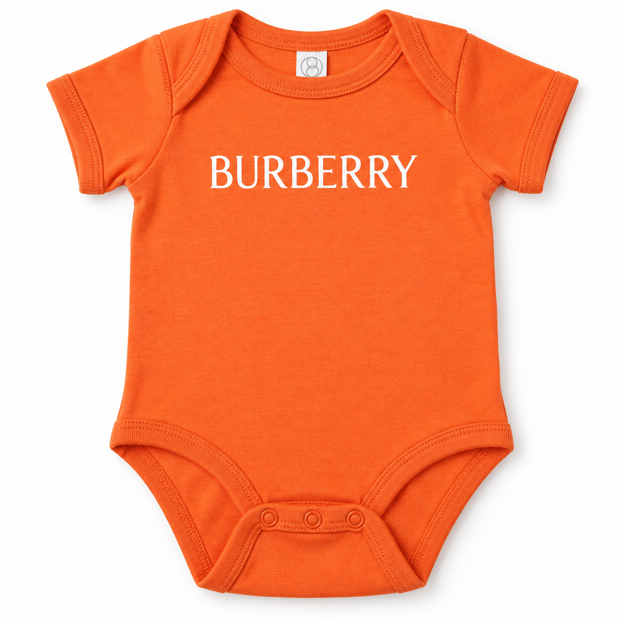 Burberry Baby Romper Onesie in Orange — detail view