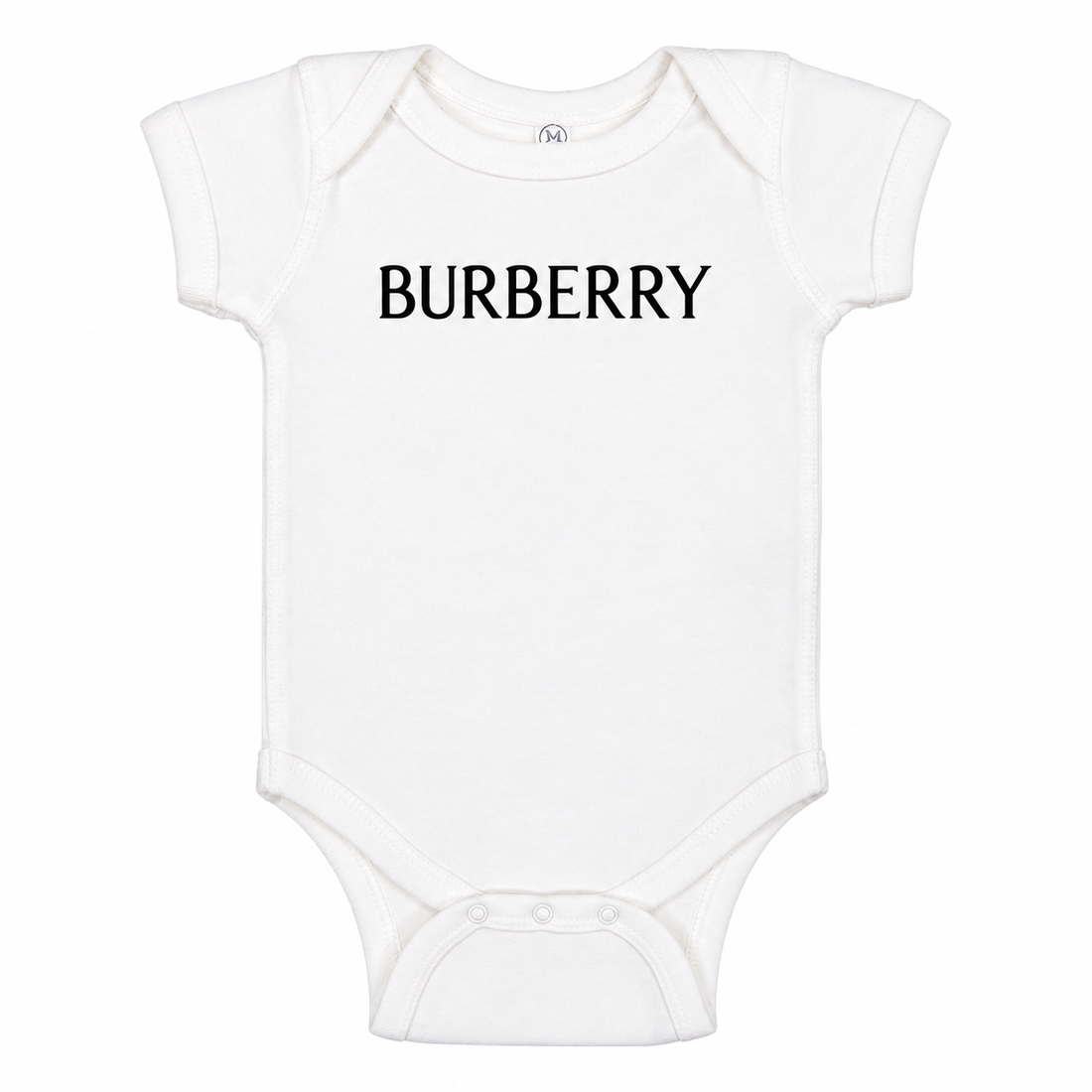 Burberry Baby Romper Onesie in White — hero view