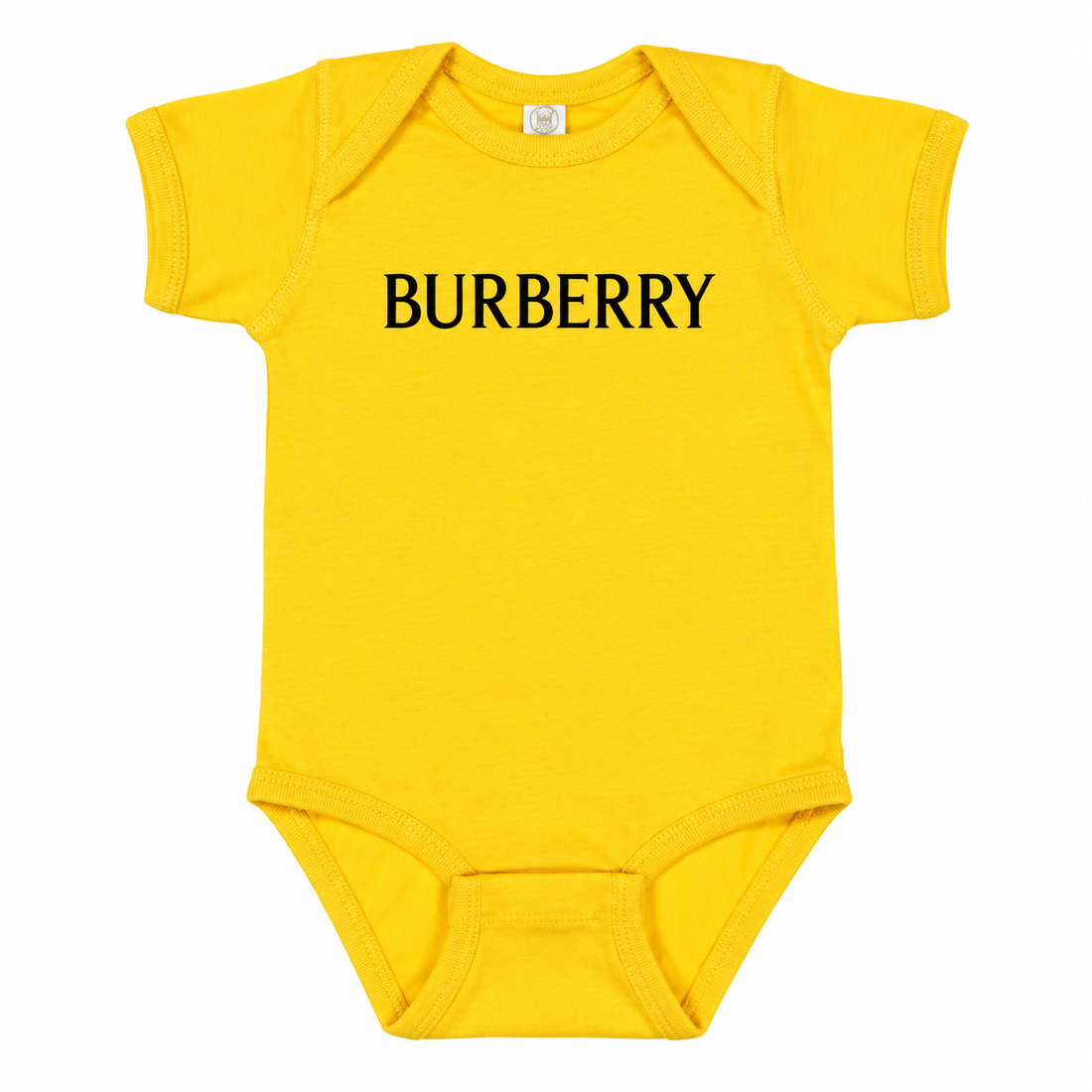 Burberry Baby Romper Onesie in Yellow — hero view