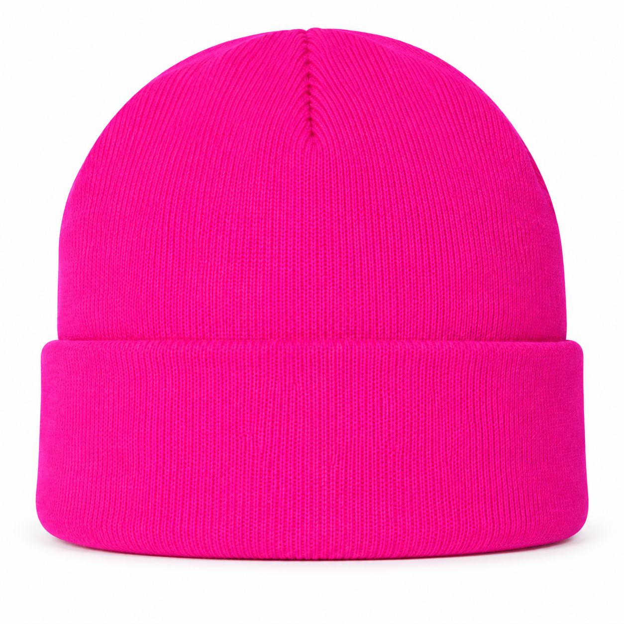 Burberry beanie in Hot Pink, rear view