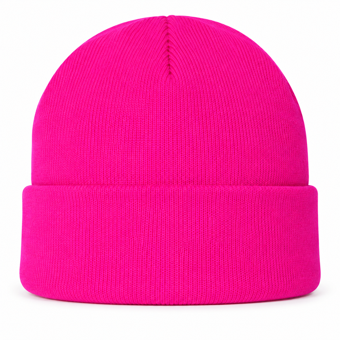 Burberry beanie in Hot Pink, rear view