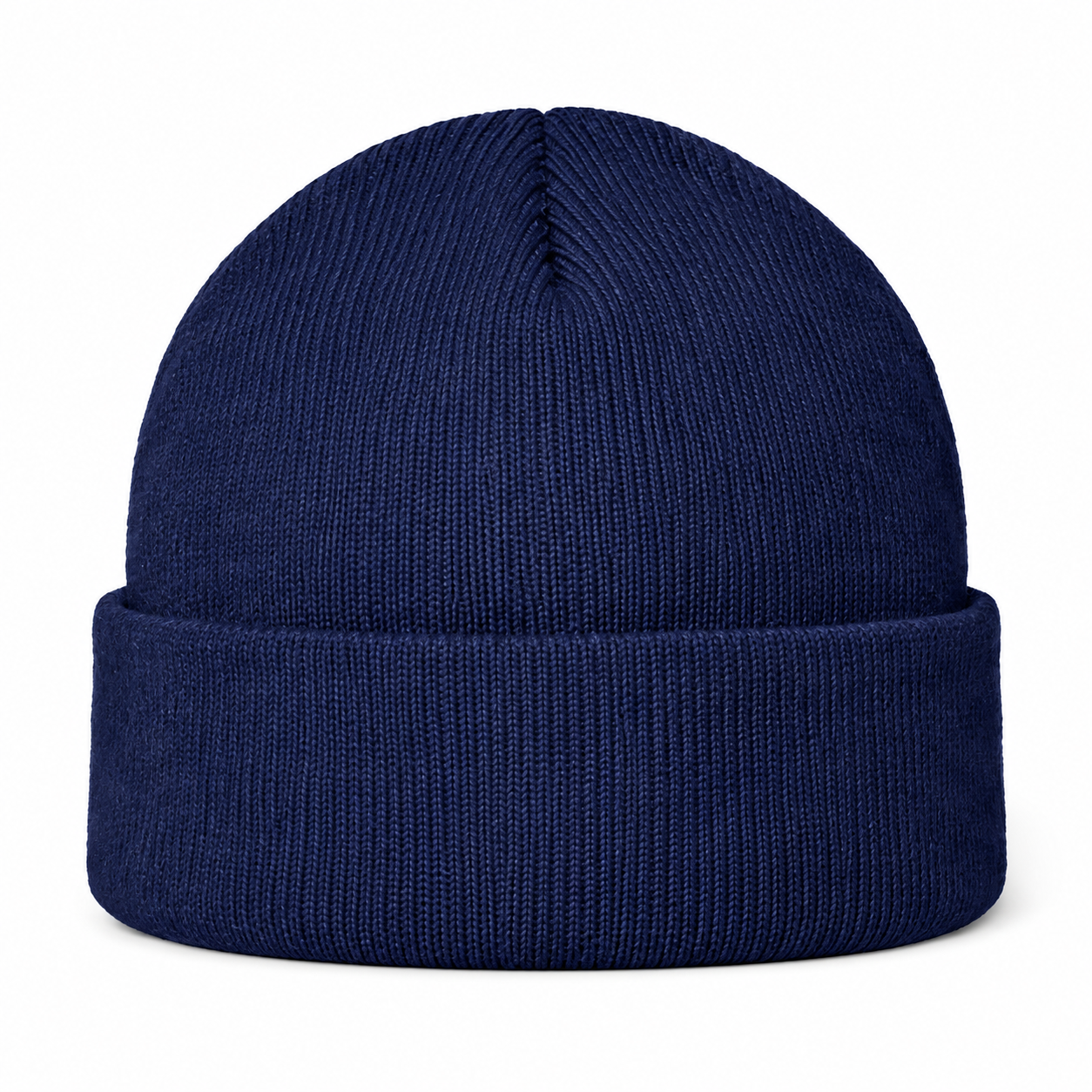 Burberry beanie in Navy, rear view