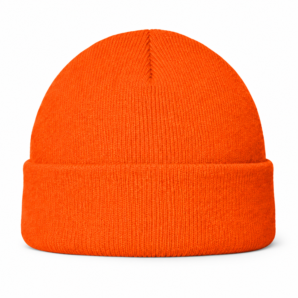 Burberry beanie in Orange, rear view
