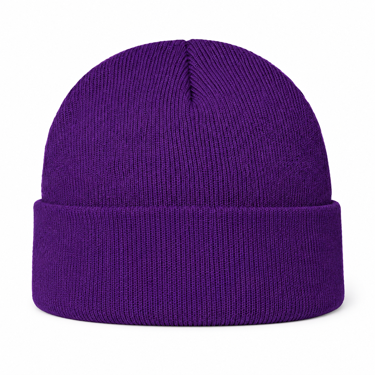 Burberry beanie in Purple, rear view