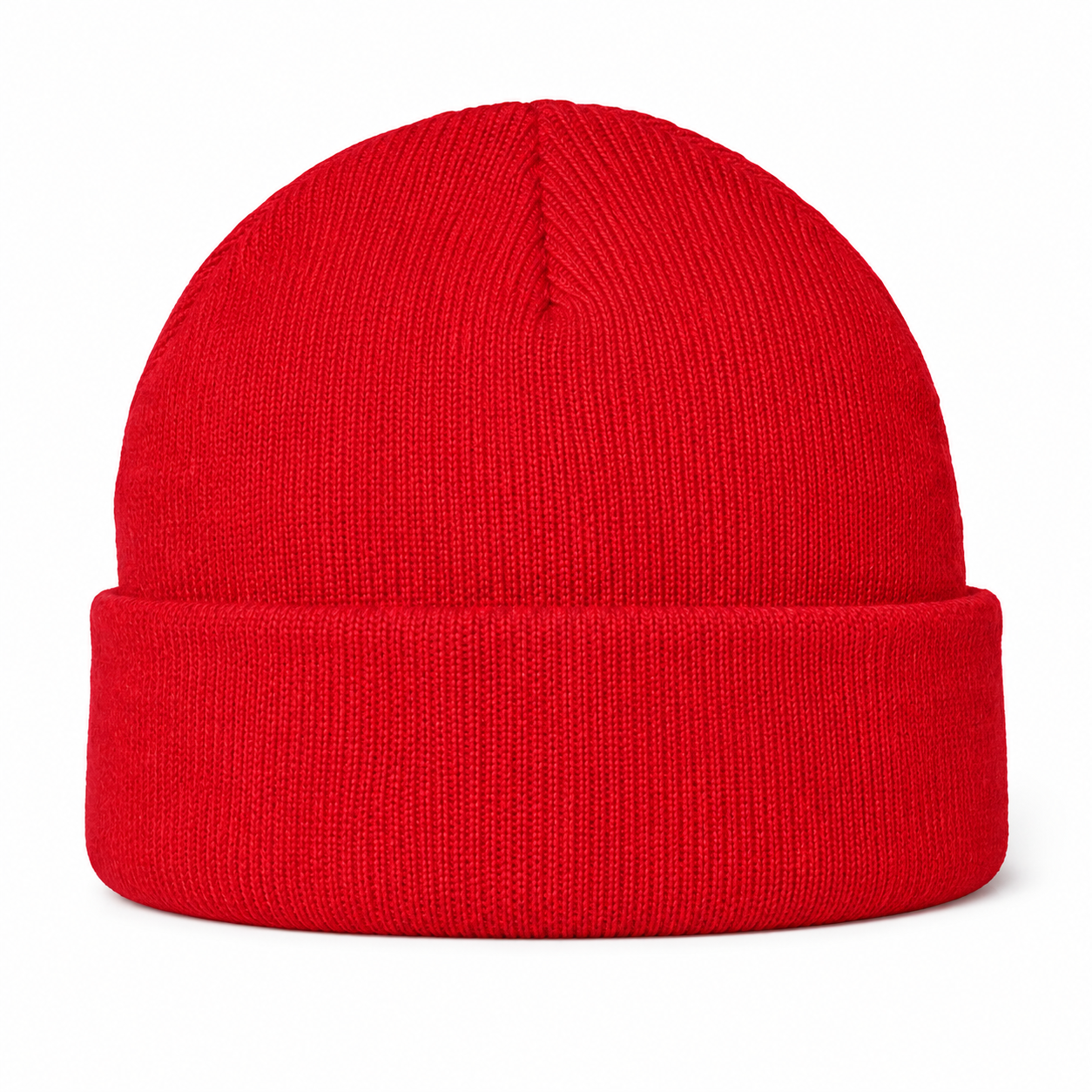 Burberry beanie in Red, rear view