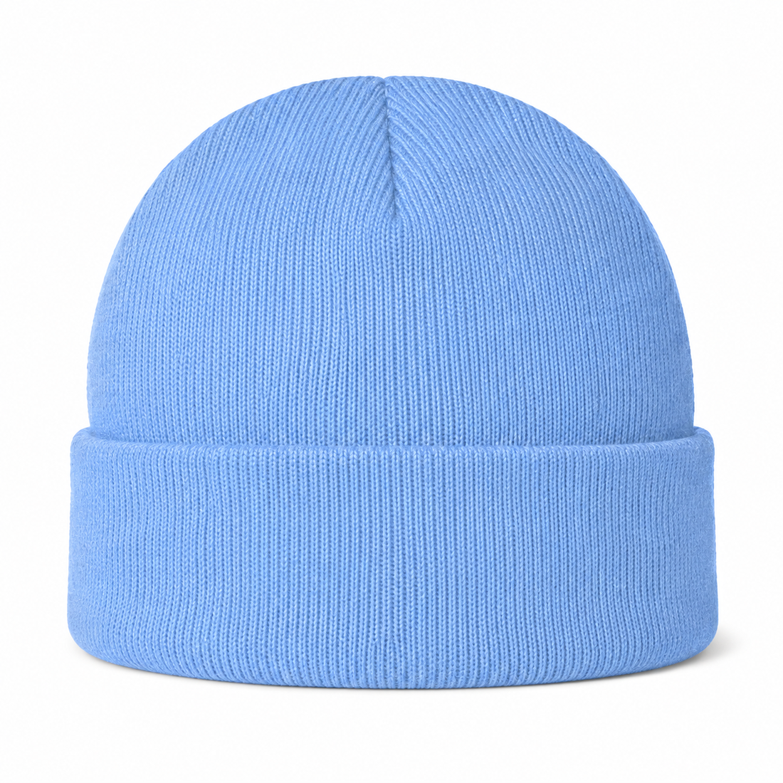 Burberry beanie in Sky Blue, rear view