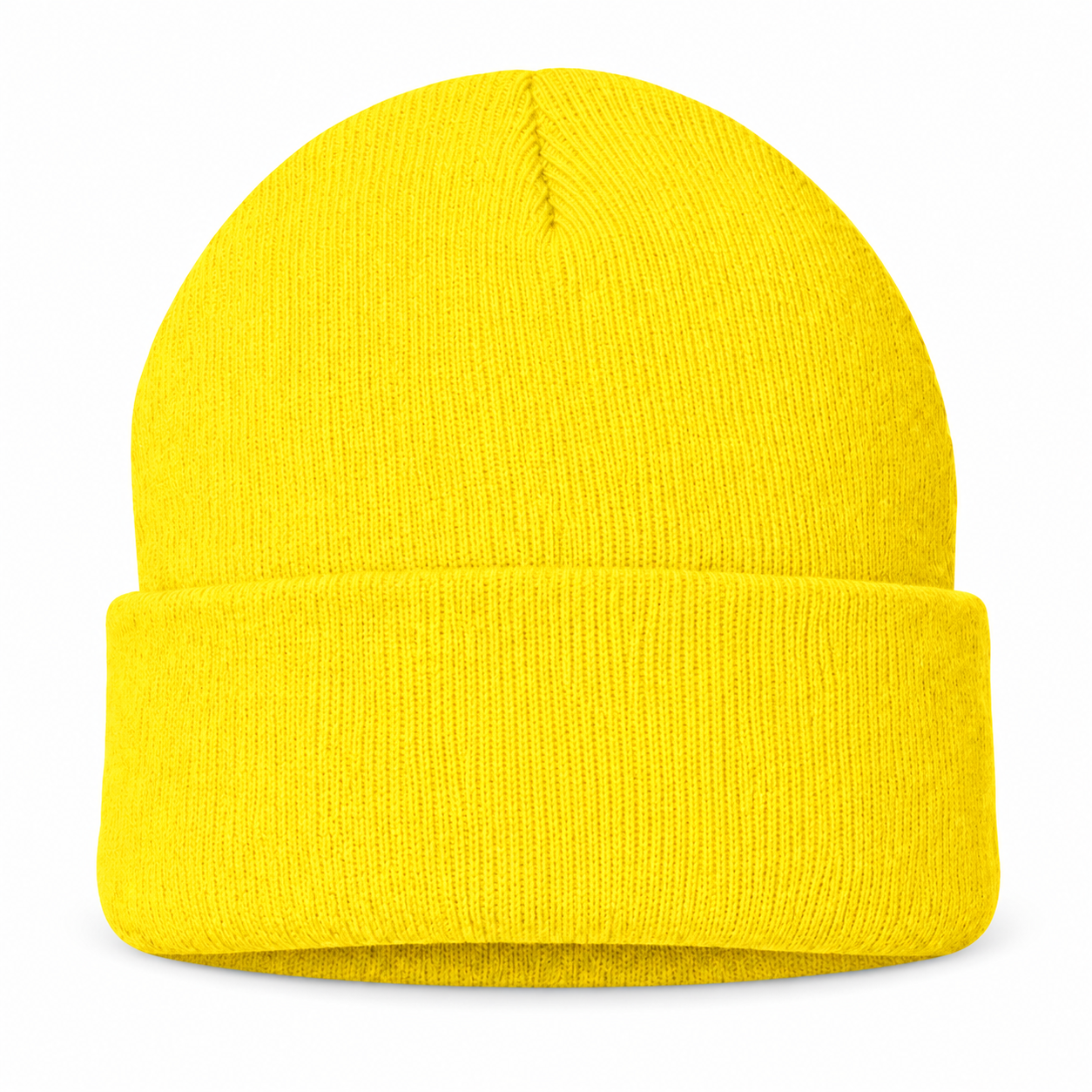 Burberry beanie in Yellow, rear view