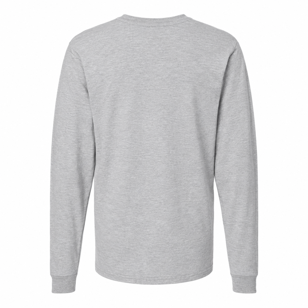 Men's Burberry Cotton Long Sleeve T-Shirt - Grey - back