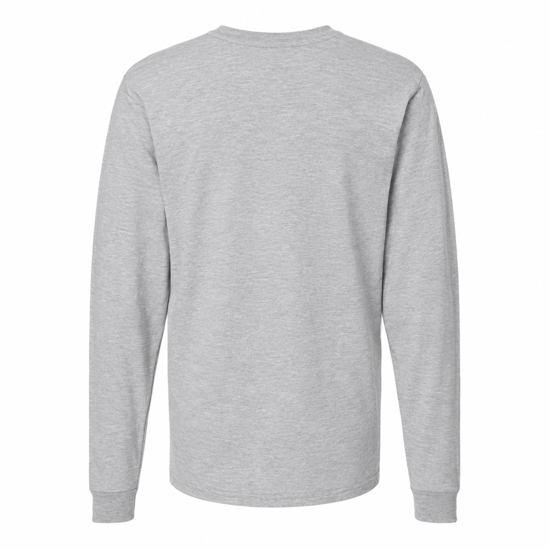 Men's Burberry Cotton Long Sleeve T-Shirt - Grey - back