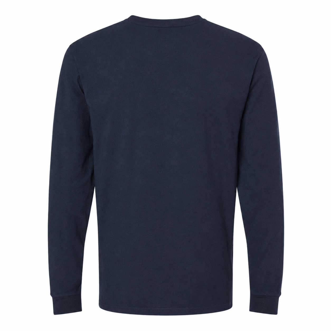 Men's Burberry Cotton Long Sleeve T-Shirt - Navy - back