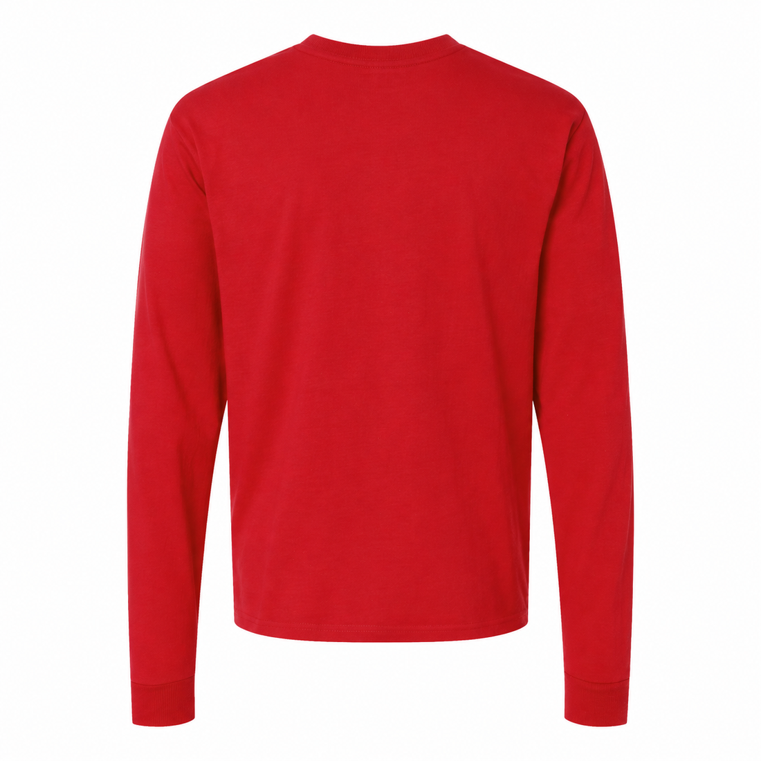 Men's Burberry Cotton Long Sleeve T-Shirt - Red - back