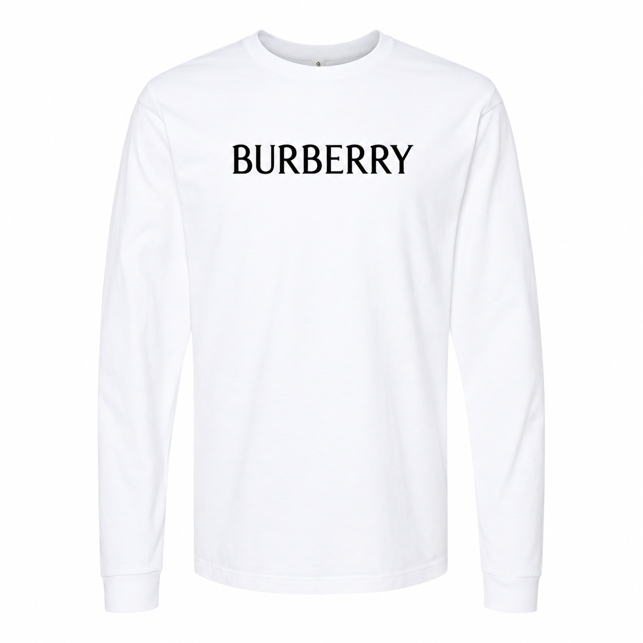 Men's Burberry Cotton Long Sleeve T-Shirt - White - hero