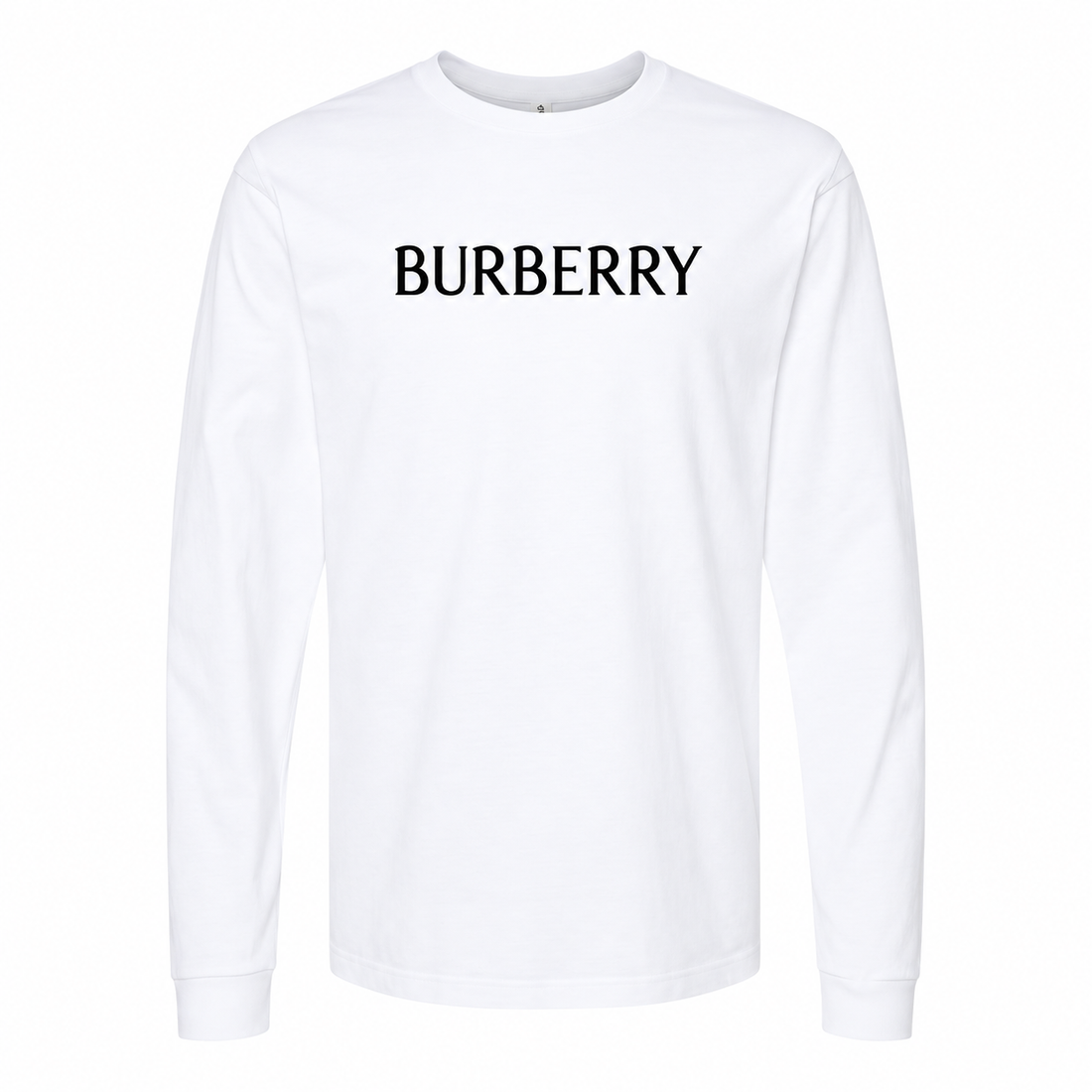 Men's Burberry Cotton Long Sleeve T-Shirt - White - hero