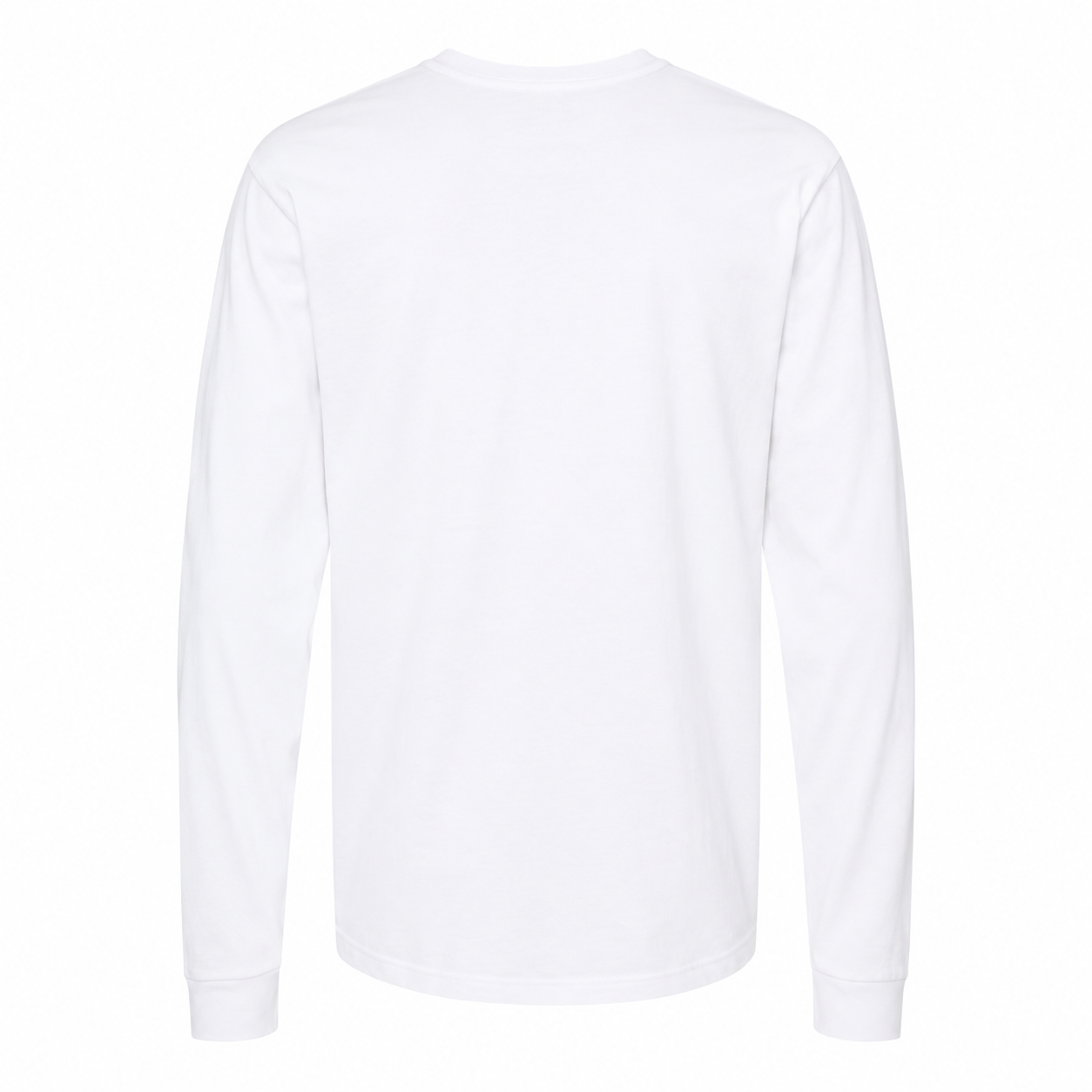 Men's Burberry Cotton Long Sleeve T-Shirt - White - back
