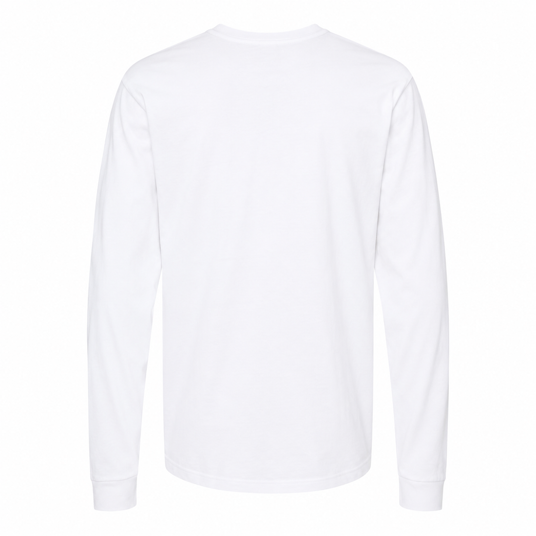 Men's Burberry Cotton Long Sleeve T-Shirt - White - back