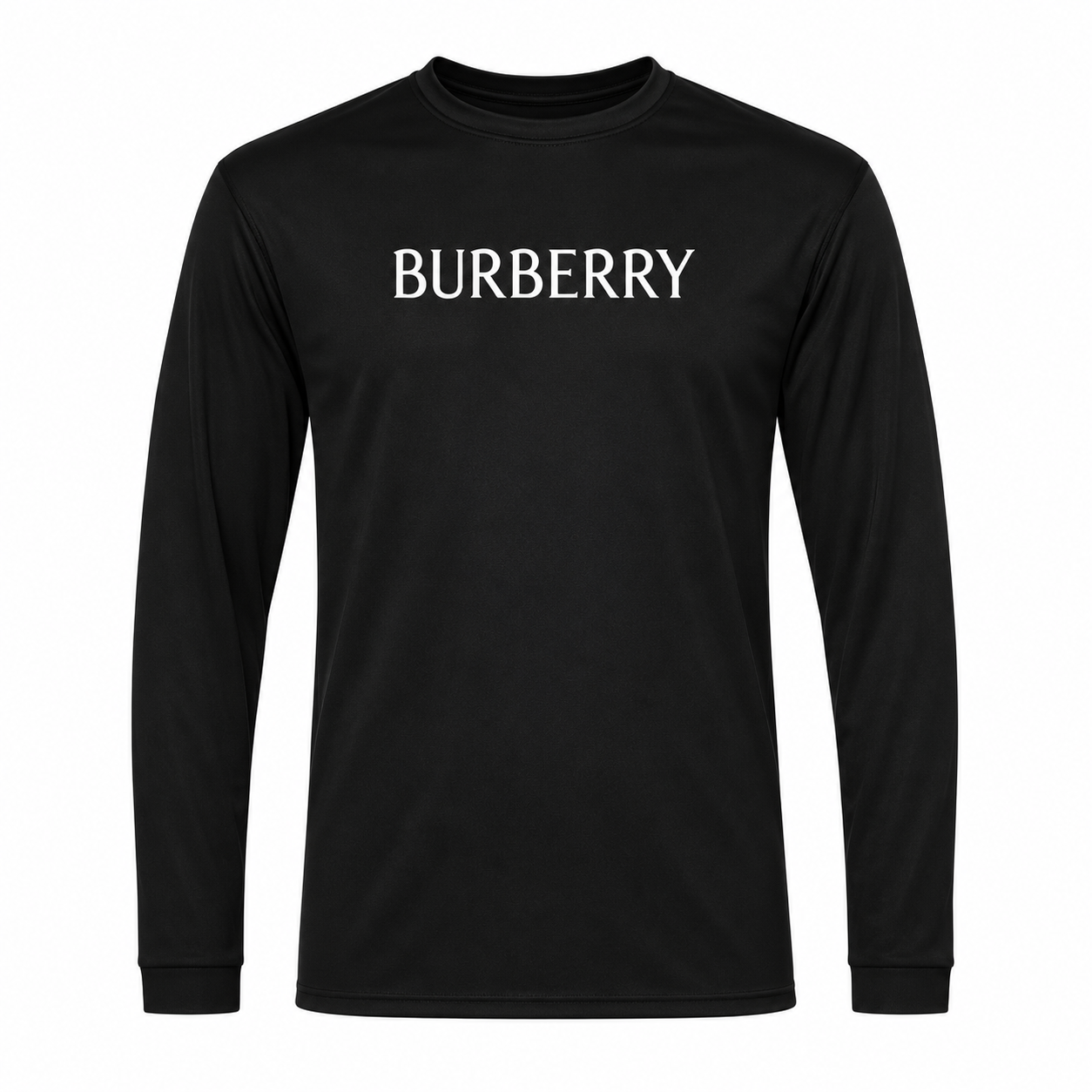 Men's Burberry Polyester Long Sleeve T-Shirt in Black — hero view