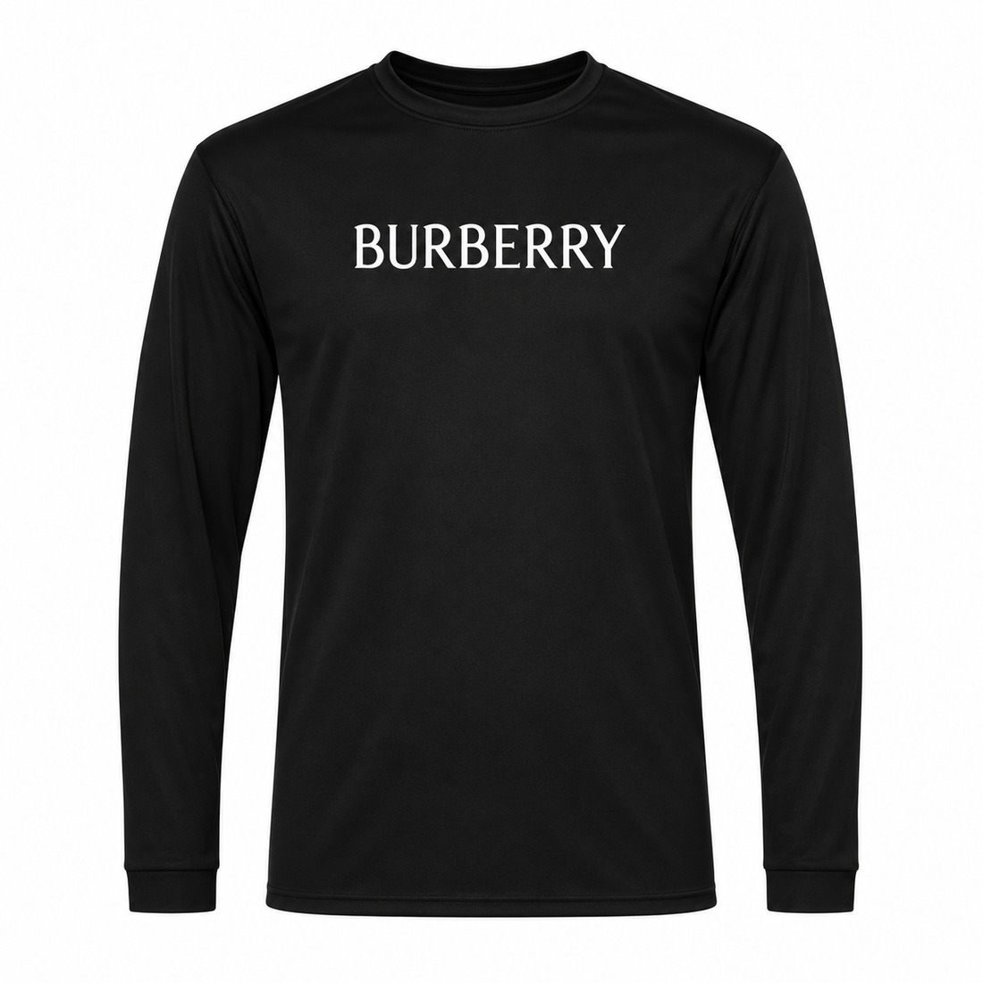 Men's Burberry Polyester Long Sleeve T-Shirt in Black — hero view