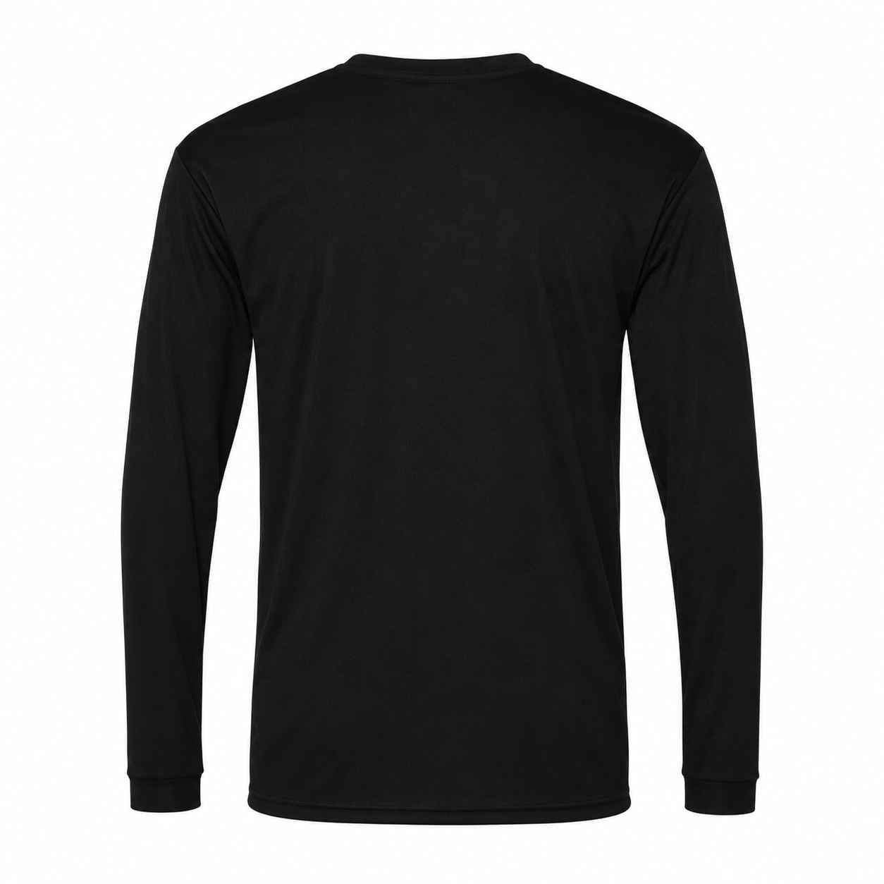 Men's Burberry Polyester Long Sleeve T-Shirt in Black — back view