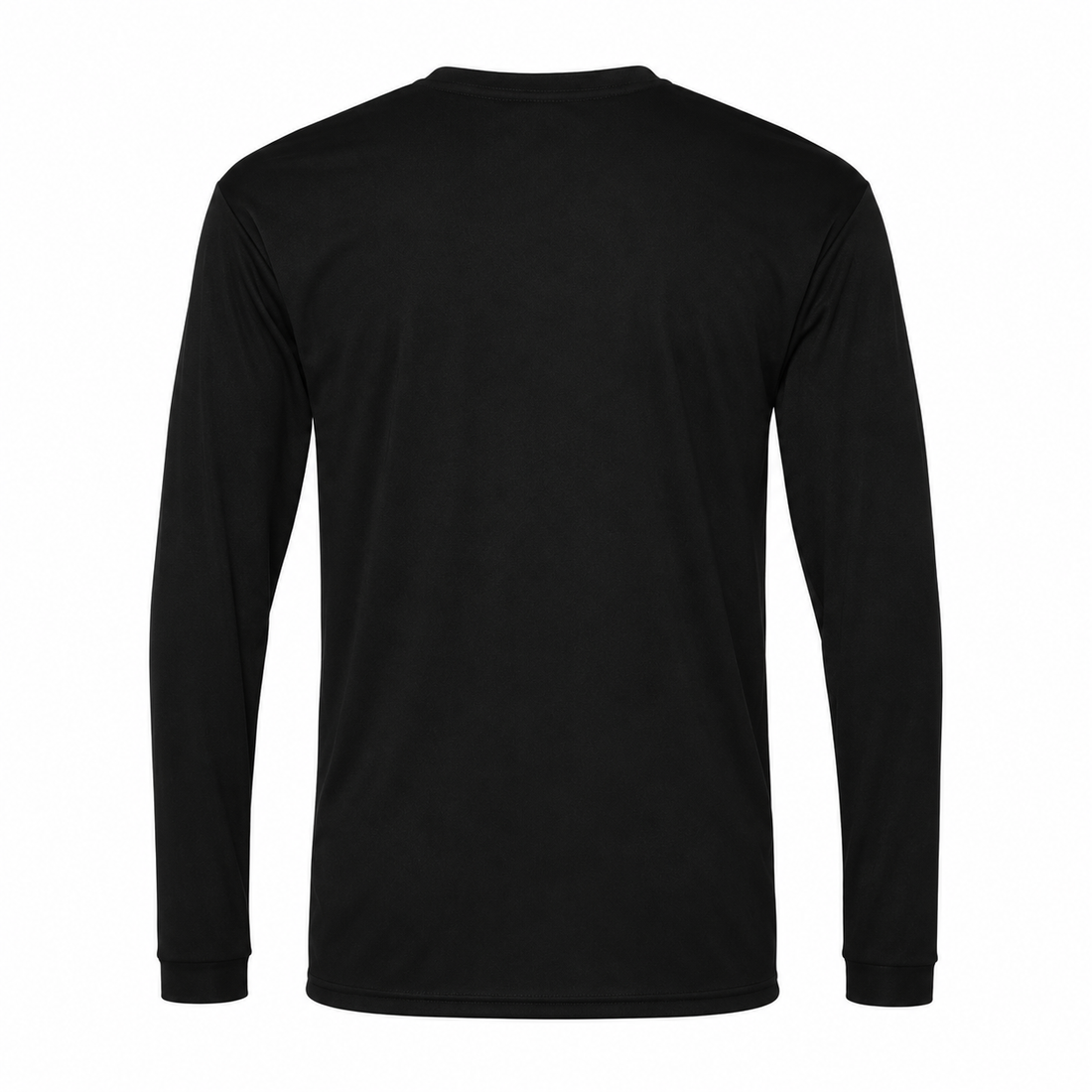 Men's Burberry Polyester Long Sleeve T-Shirt in Black — back view