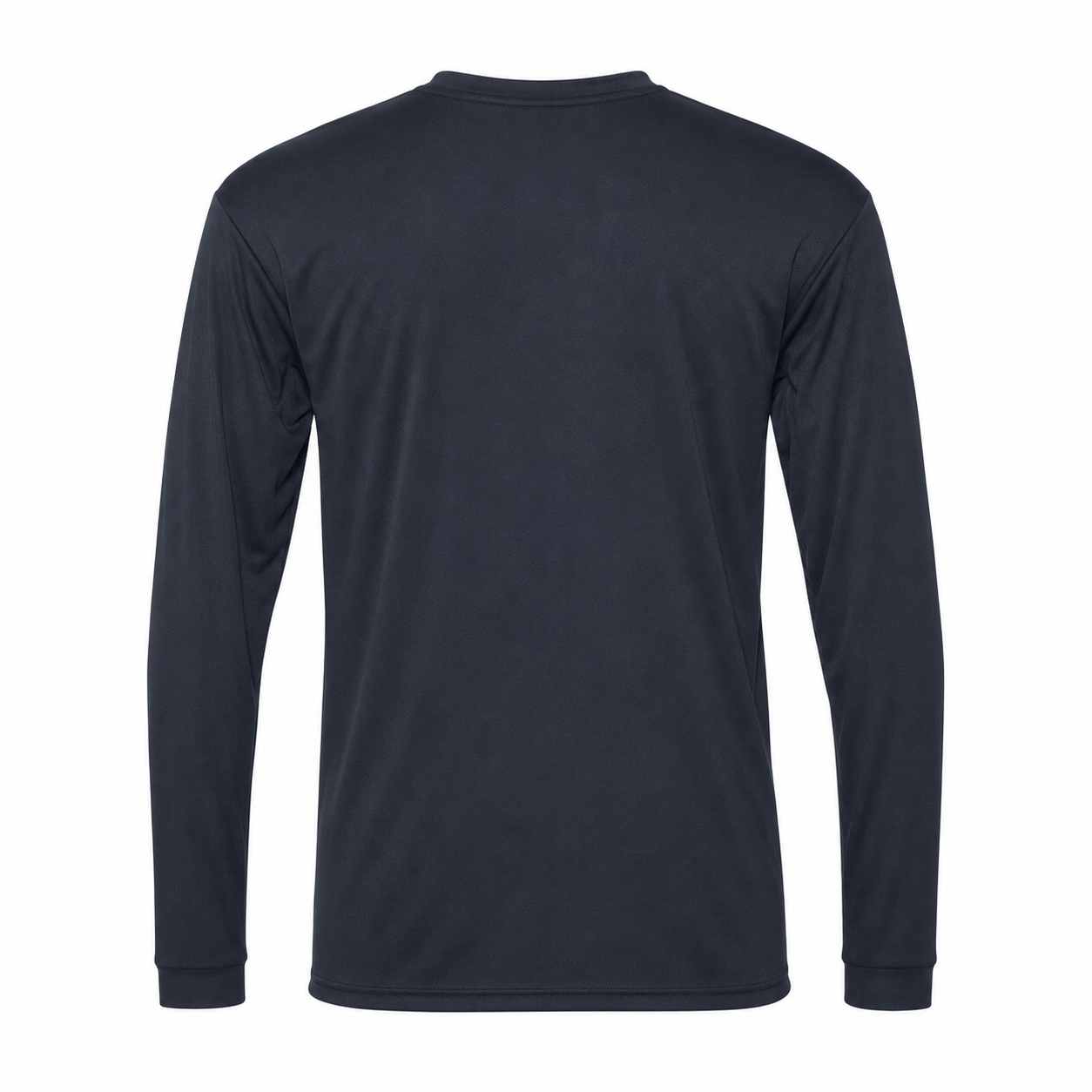 Men's Burberry Polyester Long Sleeve T-Shirt in Navy — back view