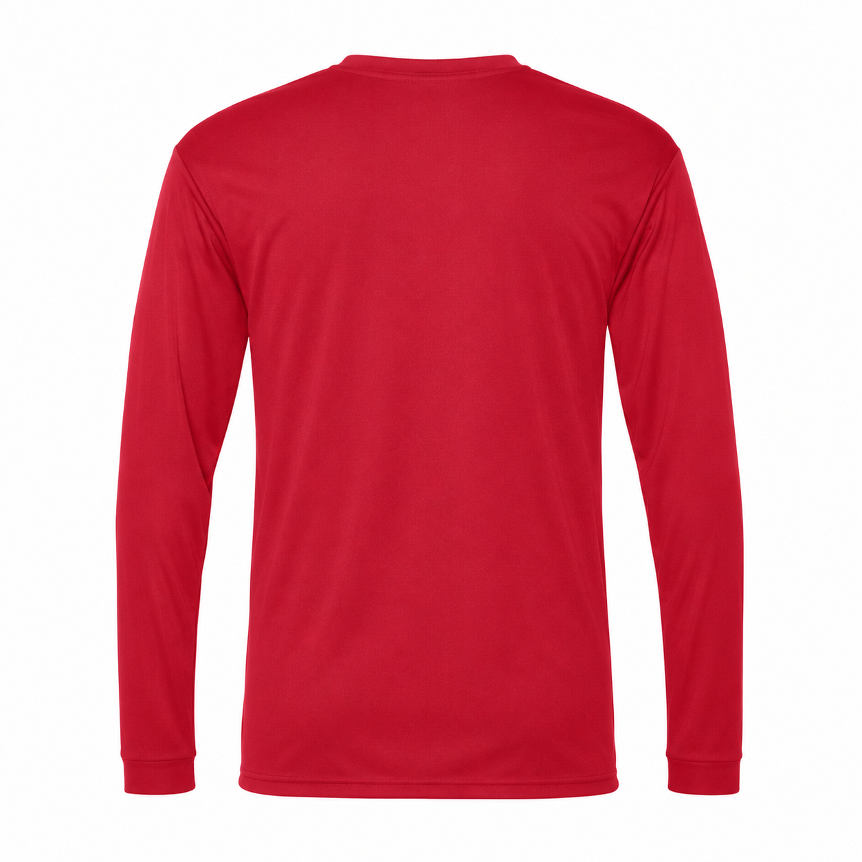 Men's Burberry Polyester Long Sleeve T-Shirt in Red — back view